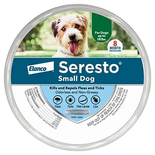 Seresto 8-Month Flea and Tick Collar for Small Dogs