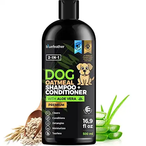 Bluefeather Biotin Oatmeal 2 in 1 Dog Shampoo and Conditioner